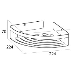 Tiger Panier d'angle de salle de bain Caddy Chromé L 1400630346