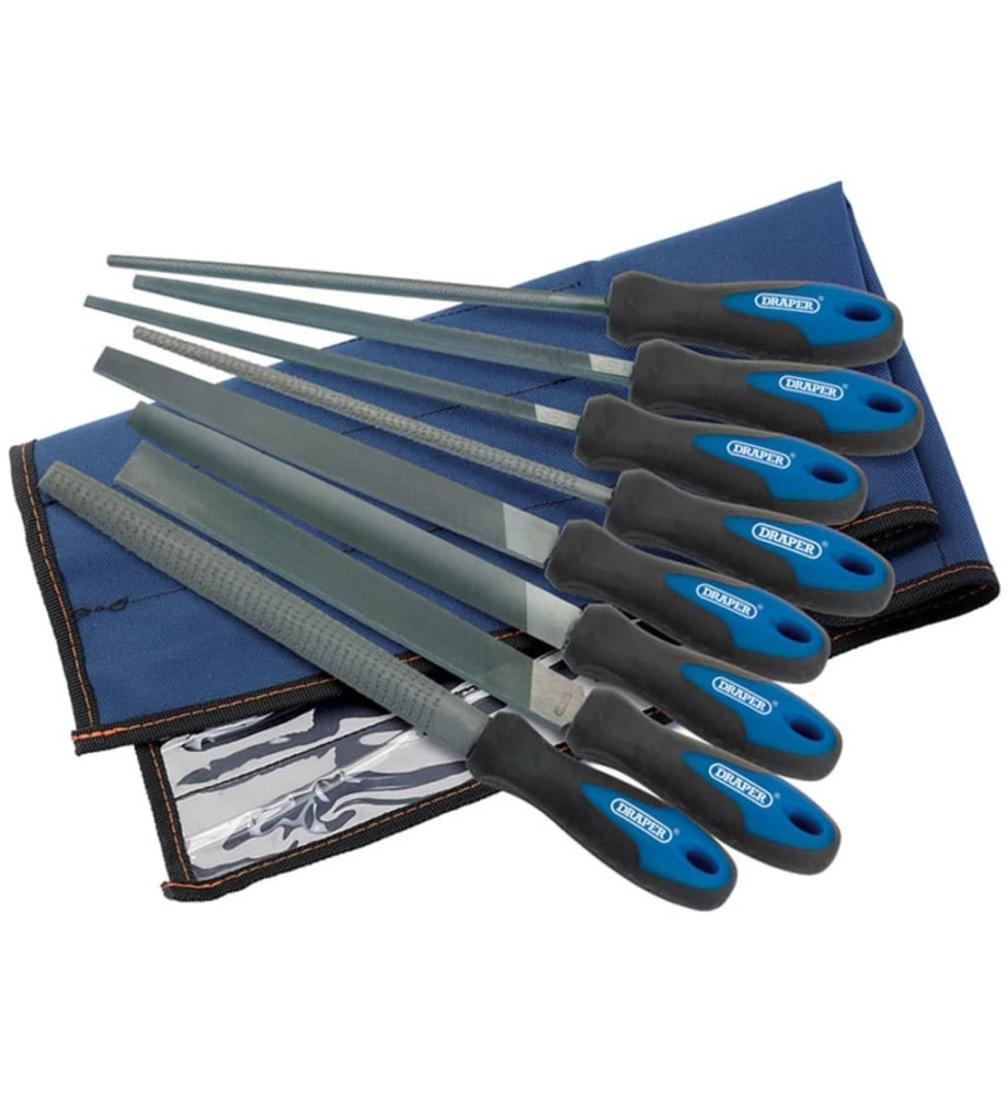 Draper Tools Jeu de limes et de râpe d'ingénieur 8 pcs 200 mm 44961