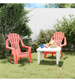 Chaises de jardin pour enfants lot de 2 rouge 37x34x44 cm PP