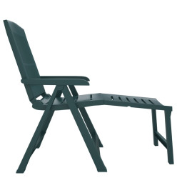 Chaise longue vert plastique