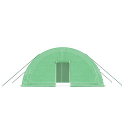 Serre avec cadre en acier vert 12 m² 6x2x2,85 m