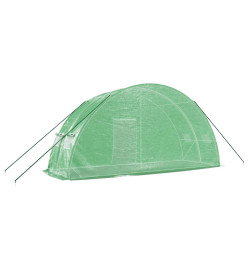 Serre avec cadre en acier vert 12 m² 6x2x2,85 m