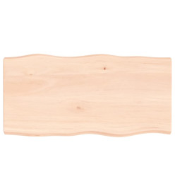 Dessus de table bois chêne massif non traité bordure assortie