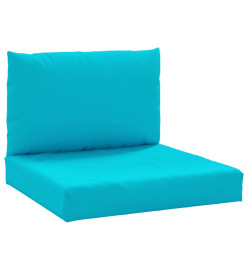 Coussins de palette 2 pcs turquoise tissu Oxford