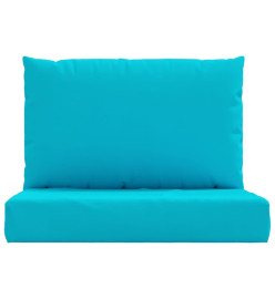 Coussins de palette 2 pcs turquoise tissu Oxford