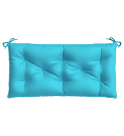 Coussins de banc de jardin lot de 2 turquoise 100x50x7 cm tissu