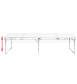 Table pliante de camping en aluminium avec hauteur ajustable