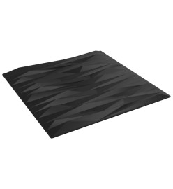 Panneaux muraux 48 pcs noir 50x50 cm EPS 12 m² pierre