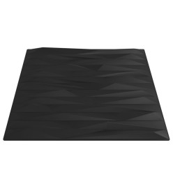 Panneaux muraux 48 pcs noir 50x50 cm EPS 12 m² pierre