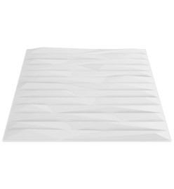 Panneaux muraux 12 pcs blanc 50x50 cm EPS 3 m² pierre