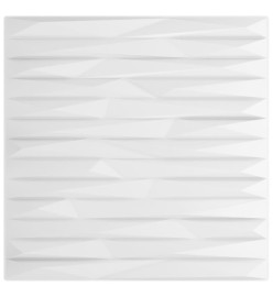 Panneaux muraux 12 pcs blanc 50x50 cm EPS 3 m² pierre