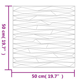 Panneaux muraux 12 pcs blanc 50x50 cm EPS 3 m² pierre