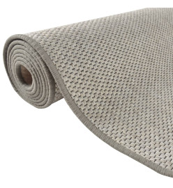 Tapis de couloir aspect sisal taupe 50x300 cm