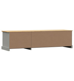 Meuble TV VIGO gris 156x40x40 cm bois massif de pin