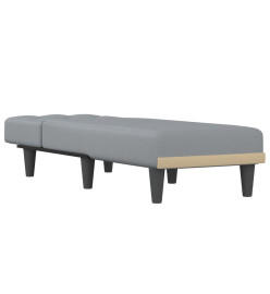 Chaise longue gris clair tissu