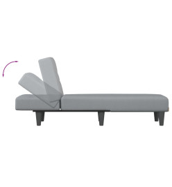 Chaise longue gris clair tissu