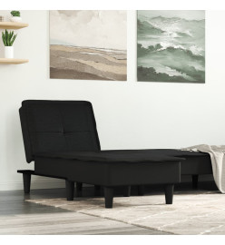 Chaise longue noir tissu