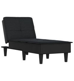 Chaise longue noir tissu