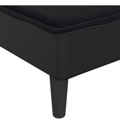 Chaise longue noir tissu