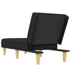 Chaise longue noir tissu