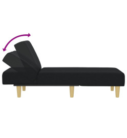 Chaise longue noir tissu