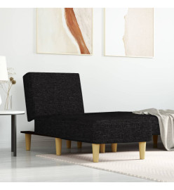 Chaise longue noir tissu