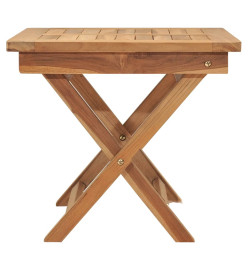 Chaise longue avec table Bois de teck solide