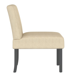 Fauteuil sans accoudoirs crème tissu