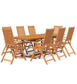 Ensemble de salle à manger de jardin 9 pcs Bois d'acacia massif