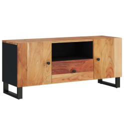 Meuble TV 105x33,5x46 cm bois d'acacia solide et d'ingénierie