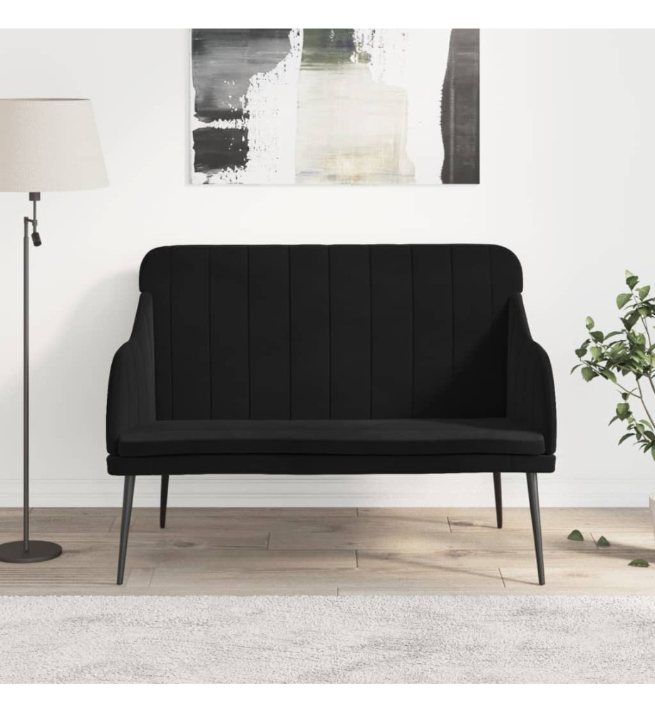 Banc Noir 110x76x80 cm Velours