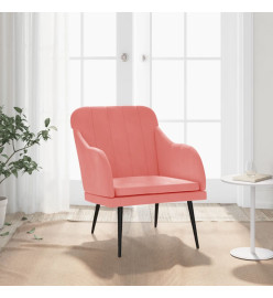 Fauteuil Rose 63x76x80 cm Velours