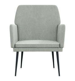 Fauteuil Gris clair 62x79x79 cm Velours