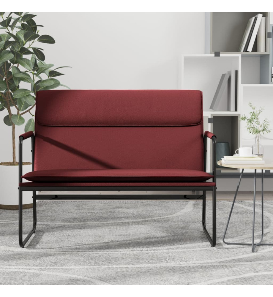 Banc Rouge bordeaux 100x64x80 cm Similicuir