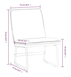 Chaise longue Crème 52x75x76 cm Tissu