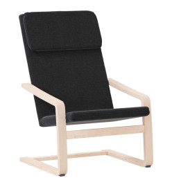 Chaise de relaxation Noir Tissu