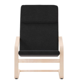 Chaise de relaxation Noir Tissu