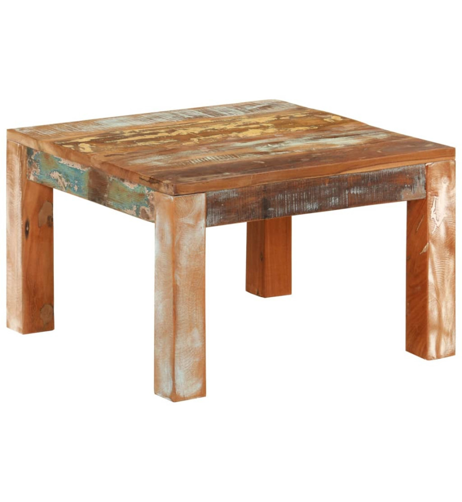 Table basse 55x55x35 cm Bois de récupération massif