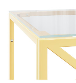 Table basse 110x45x45 cm acier inoxydable et verre