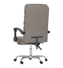 Fauteuil de massage inclinable de bureau Taupe Tissu