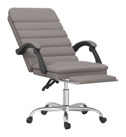 Fauteuil de massage inclinable de bureau Taupe Tissu