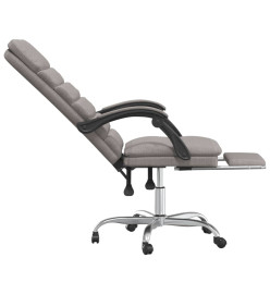 Fauteuil de massage inclinable de bureau Taupe Tissu