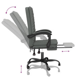 Fauteuil inclinable de bureau Gris foncé Tissu