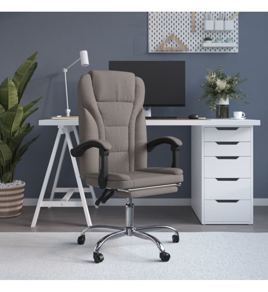 Fauteuil inclinable de bureau Taupe Tissu