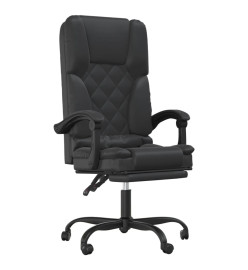 Fauteuil de massage inclinable de bureau Noir Similicuir