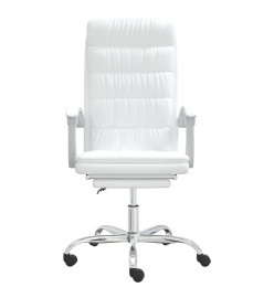 Fauteuil inclinable de bureau Blanc Similicuir