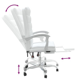 Fauteuil inclinable de bureau Blanc Similicuir