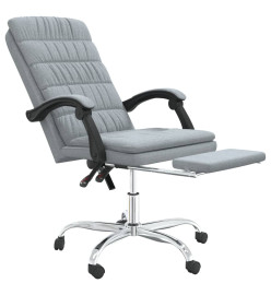 Fauteuil inclinable de bureau Gris clair Tissu