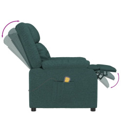 Fauteuil de massage Vert foncé Tissu