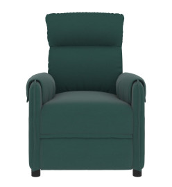 Fauteuil de massage Vert foncé Tissu